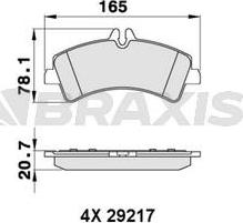 Braxis AA0257 - Комплект спирачно феродо, дискови спирачки vvparts.bg