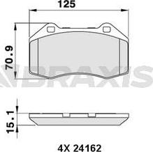 Braxis AA0288 - Комплект спирачно феродо, дискови спирачки vvparts.bg