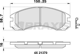 AKRON-MALÒ 28480892 - Комплект спирачно феродо, дискови спирачки vvparts.bg