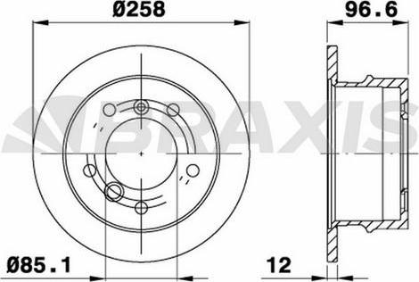 Braxis AD0997 - Спирачен диск vvparts.bg