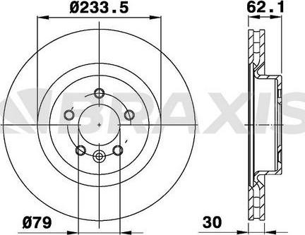 Braxis AD0984 - Спирачен диск vvparts.bg