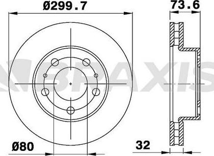 Braxis AD0985 - Спирачен диск vvparts.bg