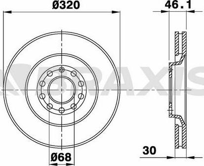 Braxis AD0983 - Спирачен диск vvparts.bg