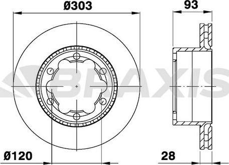 Braxis AD0987 - Спирачен диск vvparts.bg