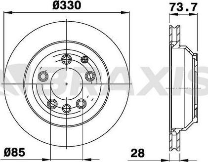 Braxis AD0977 - Спирачен диск vvparts.bg