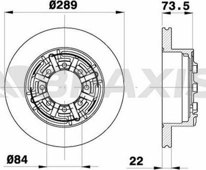 Braxis AD0408 - Спирачен диск vvparts.bg