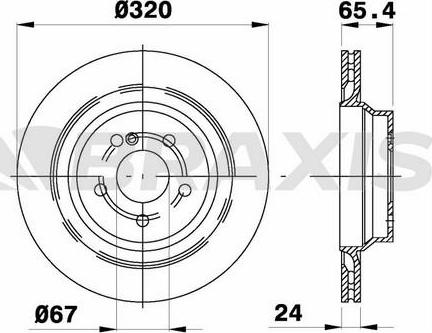 Braxis AD0011 - Спирачен диск vvparts.bg