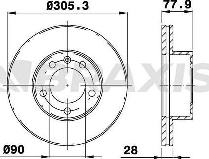 Braxis AD0119 - Спирачен диск vvparts.bg