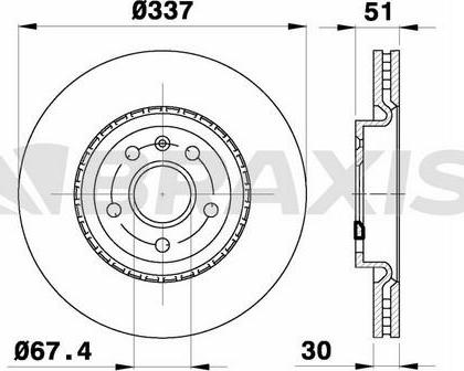 Braxis AD0316 - Спирачен диск vvparts.bg