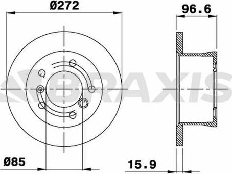 Braxis AD0256 - Спирачен диск vvparts.bg