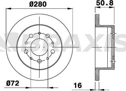 Braxis AD0267 - Спирачен диск vvparts.bg