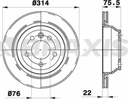 Braxis AD0283 - Спирачен диск vvparts.bg