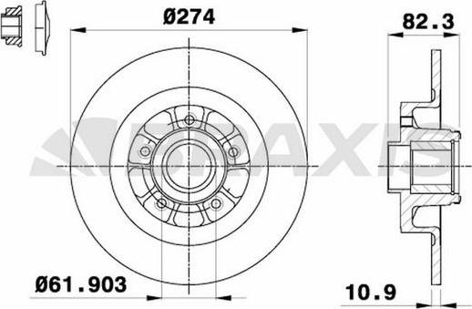 Braxis AD0232 - Спирачен диск vvparts.bg