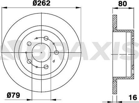 Braxis AD0791 - Спирачен диск vvparts.bg