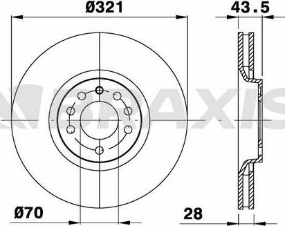 Braxis AD1097 - Спирачен диск vvparts.bg