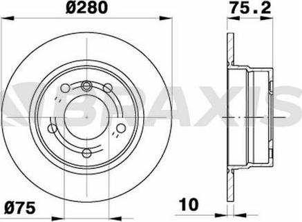 Braxis AD1041 - Спирачен диск vvparts.bg