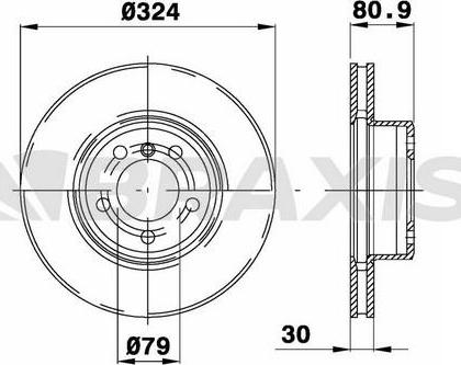 Braxis AD1052 - Спирачен диск vvparts.bg