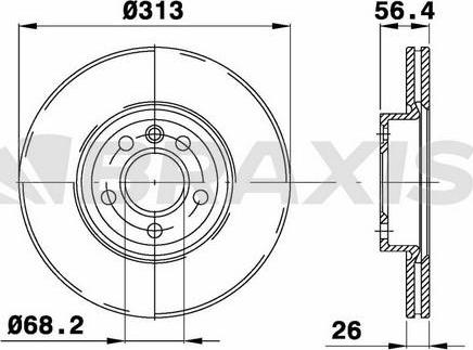 Braxis AD1089 - Спирачен диск vvparts.bg