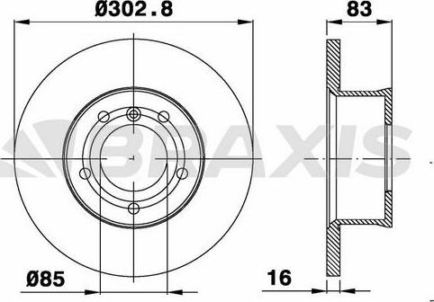 Braxis AD1039 - Спирачен диск vvparts.bg