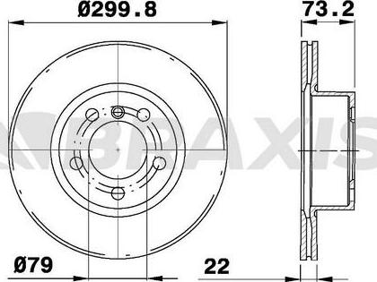 Braxis AD1031 - Спирачен диск vvparts.bg