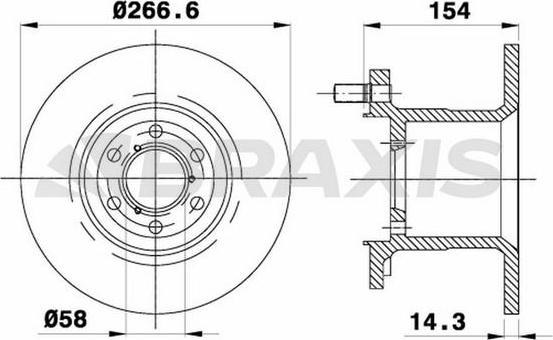 Braxis AD1024 - Спирачен диск vvparts.bg