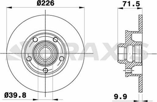 Braxis AD1020 - Спирачен диск vvparts.bg