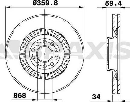 Braxis AD1022 - Спирачен диск vvparts.bg