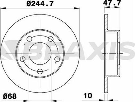 Braxis AE0494 - Спирачен диск vvparts.bg