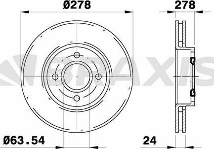 Braxis AE0490 - Спирачен диск vvparts.bg