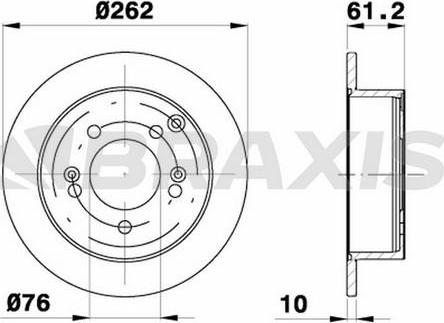 Braxis AE0446 - Спирачен диск vvparts.bg