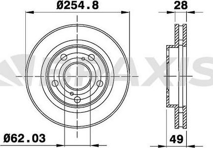 Braxis AE0440 - Спирачен диск vvparts.bg