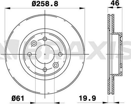 Braxis AE0441 - Спирачен диск vvparts.bg