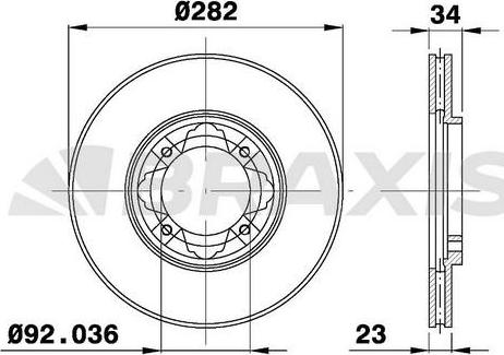 Braxis AE0454 - Спирачен диск vvparts.bg