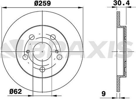 Braxis AE0455 - Спирачен диск vvparts.bg