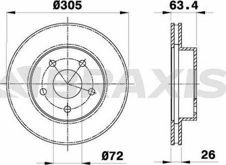 Braxis AE0457 - Спирачен диск vvparts.bg