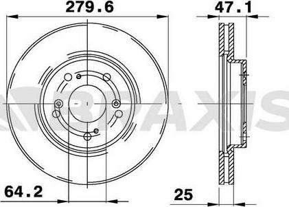 Braxis AE0469 - Спирачен диск vvparts.bg