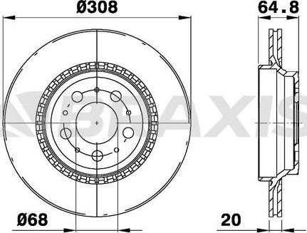 Braxis AE0462 - Спирачен диск vvparts.bg