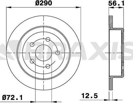 Braxis AE0410 - Спирачен диск vvparts.bg