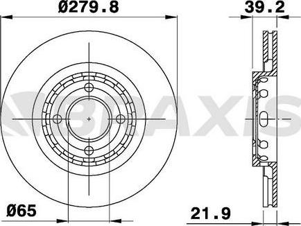 Braxis AE0488 - Спирачен диск vvparts.bg