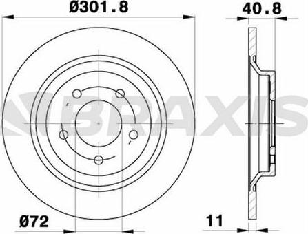 Braxis AE0482 - Спирачен диск vvparts.bg