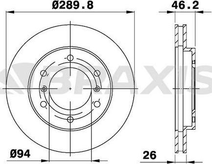 Braxis AE0425 - Спирачен диск vvparts.bg