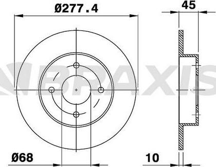 Braxis AE0420 - Спирачен диск vvparts.bg