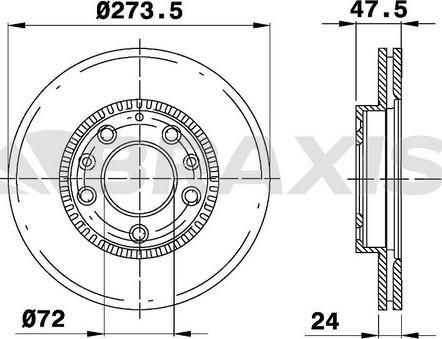 Braxis AE0422 - Спирачен диск vvparts.bg