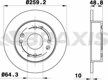 Braxis AE0471 - Спирачен диск vvparts.bg