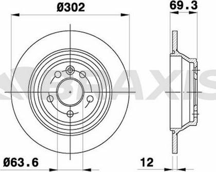 Braxis AE0598 - Спирачен диск vvparts.bg