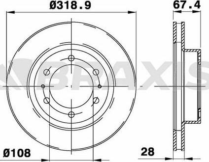 Braxis AE0543 - Спирачен диск vvparts.bg