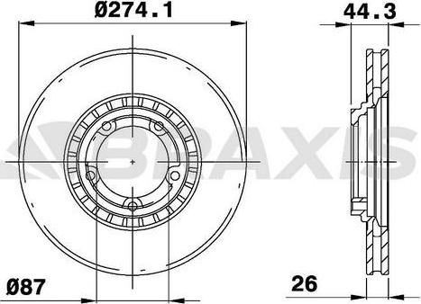 Braxis AE0569 - Спирачен диск vvparts.bg