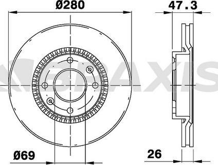 Braxis AE0567 - Спирачен диск vvparts.bg