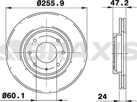 Braxis AE0509 - Спирачен диск vvparts.bg