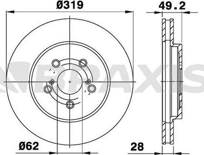 Braxis AE0508 - Спирачен диск vvparts.bg